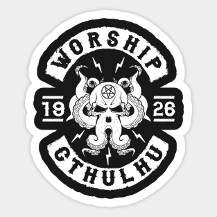 CTHULHU AND LOVECRAFT - WORSHIP CTHULHU Sticker